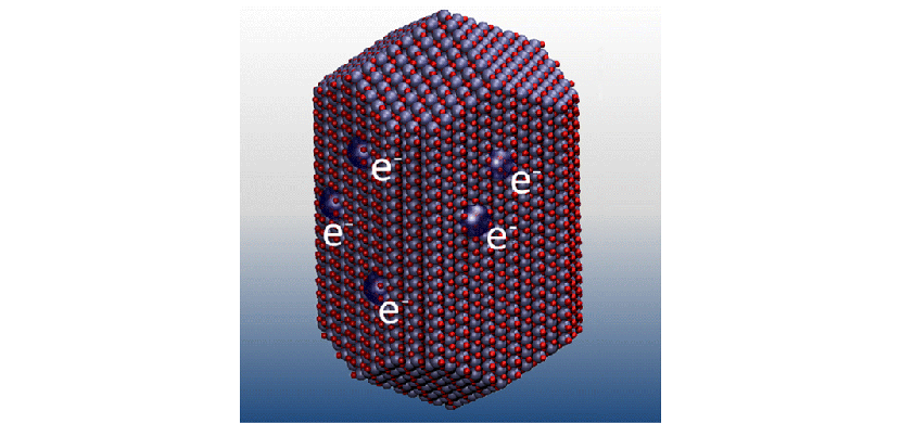 Electron trapping at the surface of a titanium dioxide nanocrystal